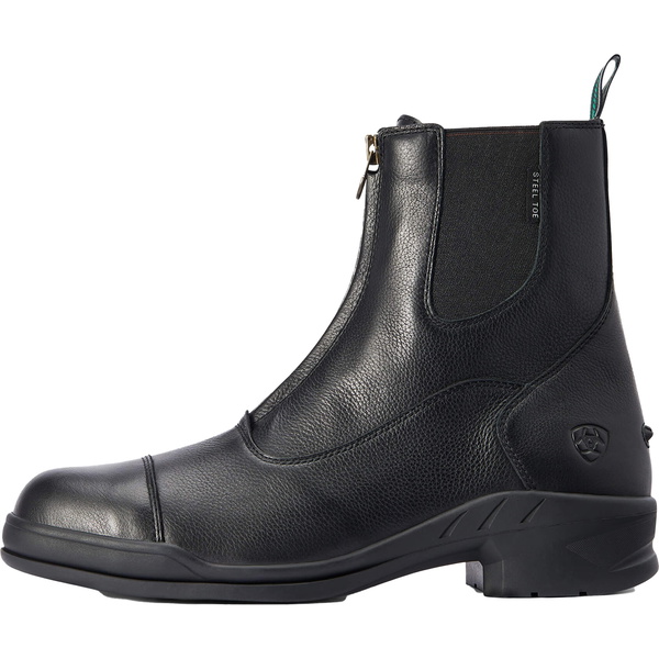 Ariat Mens Heritage IV Zip Steel Toe Short Paddock Boot 10042547 - Black